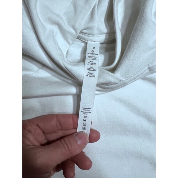 Lululemon white hooded pullover women size 10 - Picture 4 of 7